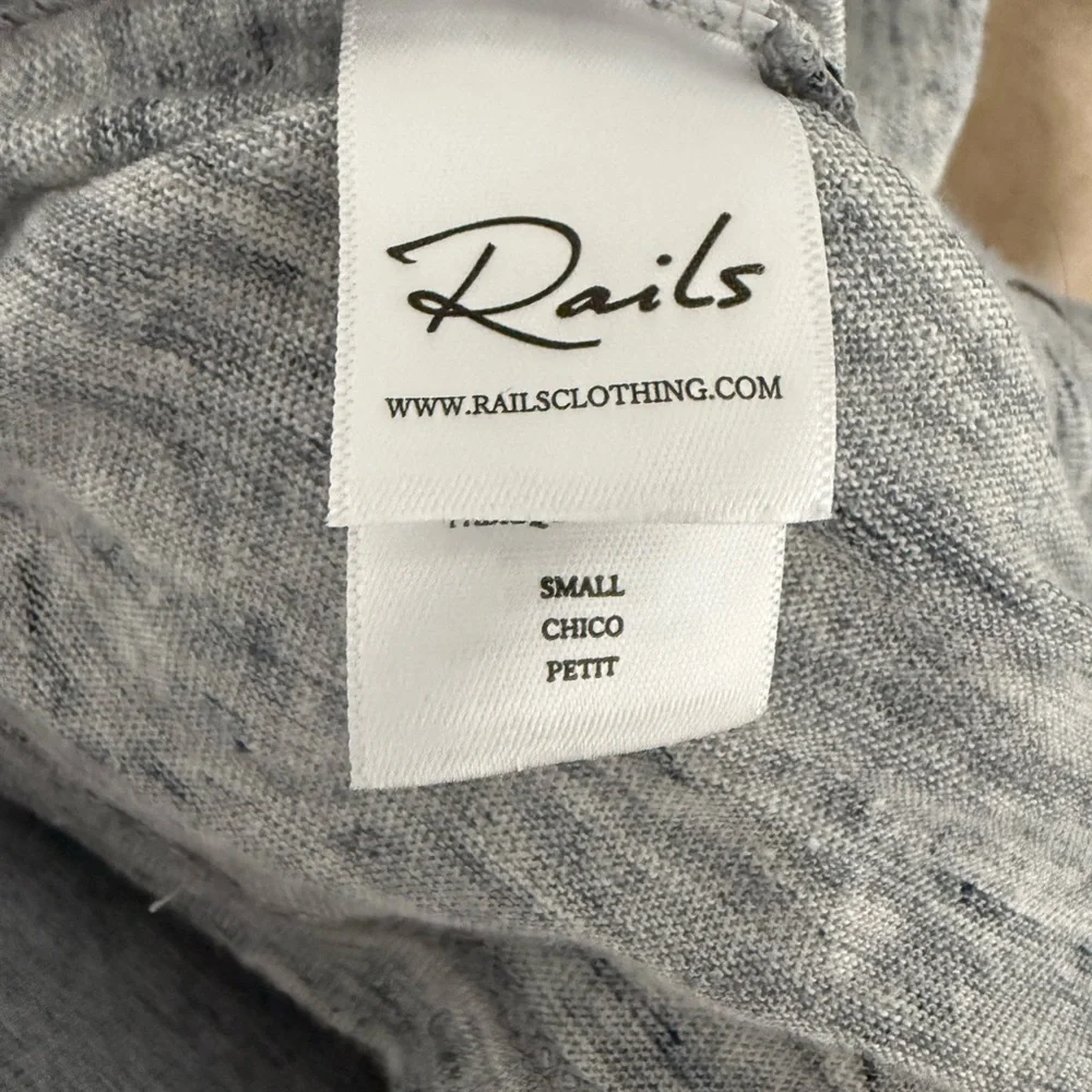 Rails Sami Grey Thunder Long Sleeve Tee | NWOT | Size Small | Soft Cotton Top - Picture 4 of 5